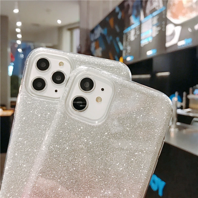 Чехол для телефона Ottwn с блестящей пудрой для iPhone 11 Pro, Мягкий Силиконовый ТПУ блестящий чехол карамельного цвета для iPhone 11 11 Pro Max Shell