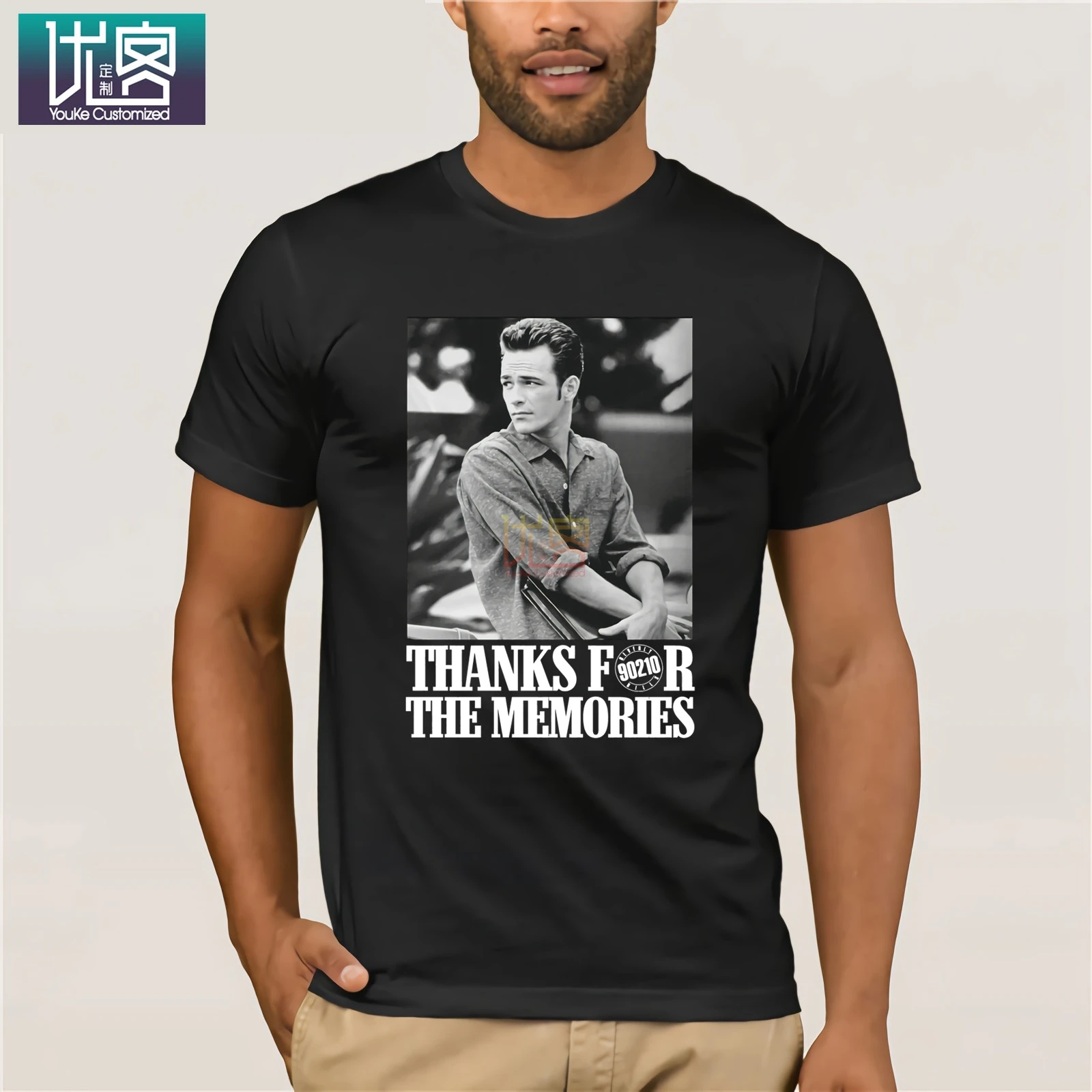 Thanks For The Memories 90210 Luke Perry Amazing Short Sleeve Unique Casual Top Funny Tees Cotton Tops T Shirt | Мужская одежда