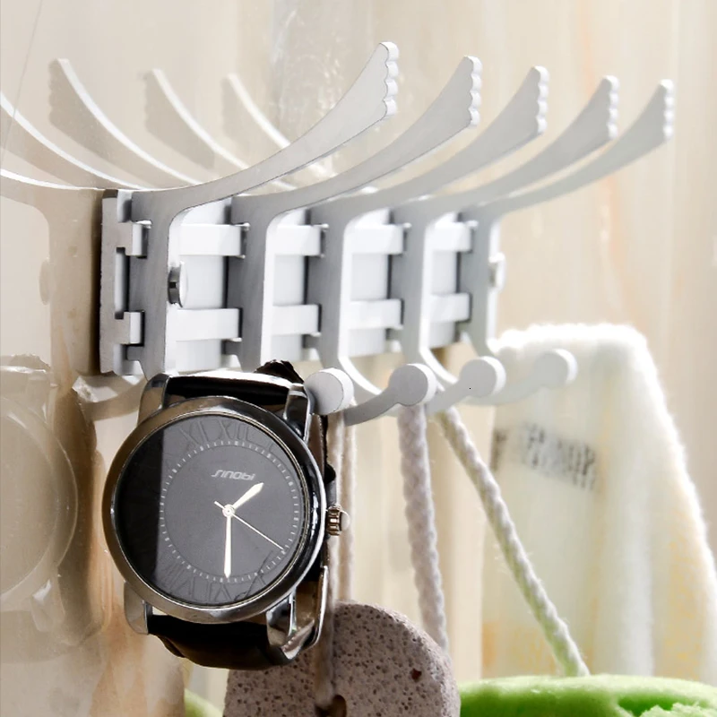 

VEHHE Movable Aluminum Alloy Hook Rack for Bathroom Coat Holder Durable Soild Clothes Robe For Towel Kitchen Accesorios Hook