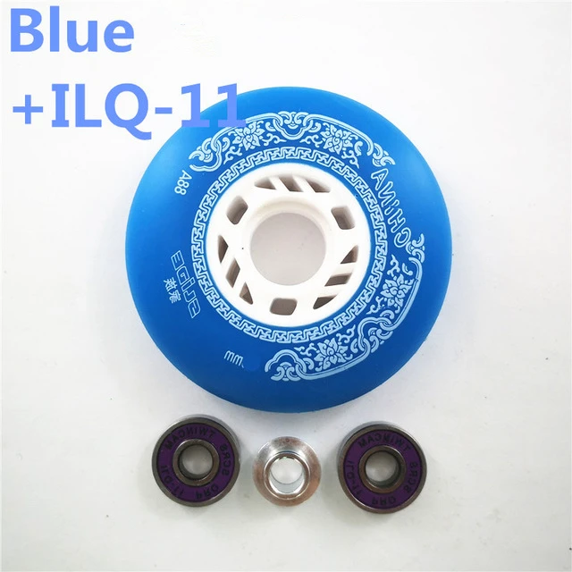 blue ILQ-11 4 шт./партия 88A скользящие роликовые коньки колеса для Ролики SEBA hv High WFSC KSJ для powerslide для RB раздвижные тормозные Дрифт колеса - Цвет: blue ILQ-11
