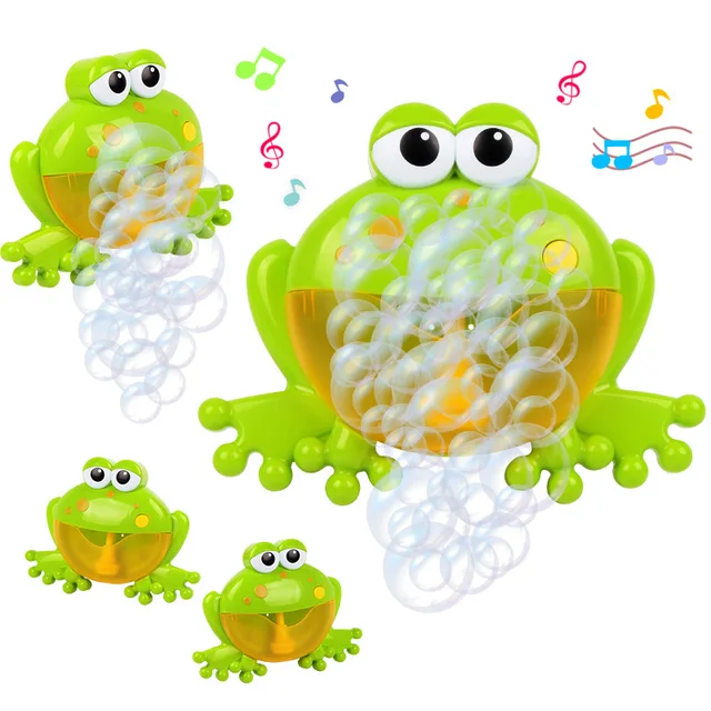 Frog Bubble Music Baby Bath Toys Kids Pool Swimming Bathtub Soap Machine Automatic Bubble Funny Crab BathToy for Children Gifts 1