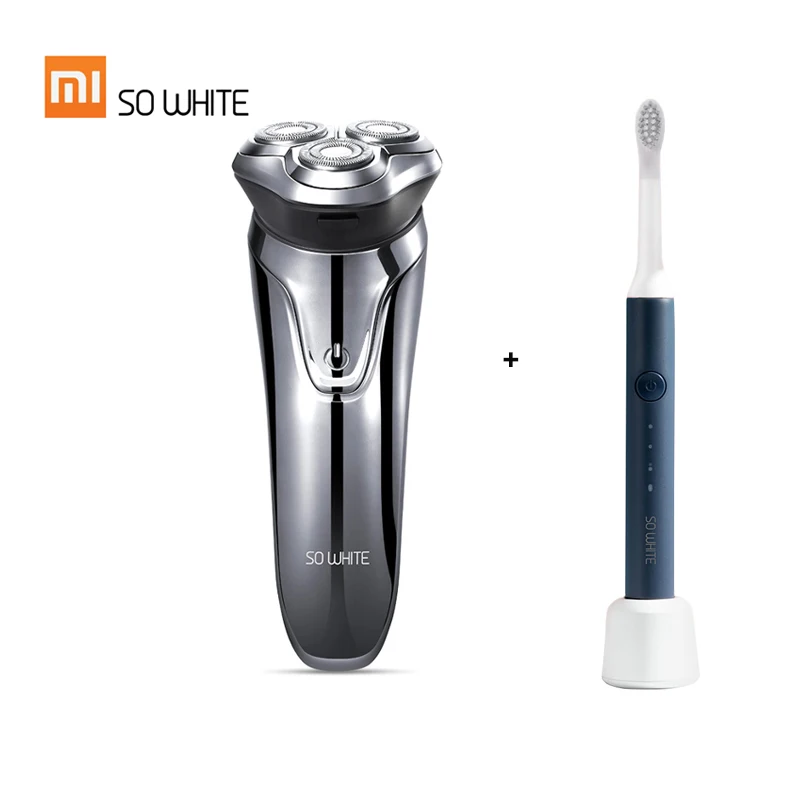 Type 3 Xiaomi PINJING SO WHITE электробритва Мужская моющаяся USB перезаряжаемая Беспроводная 3D умная бритва для бритья бороды - Цвет: Type 3