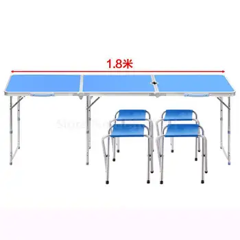

1.8 meters outdoor folding table aluminum alloy stalls folding table simple table folding portable multifunction