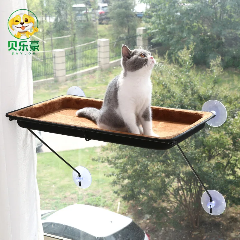 Присоска висячая кошка гамак балкон Лежанка для кошки кошачья Гнездо Кошка альпинистская рама адсорбционная стеклянная подвесная лестница товары для кошек