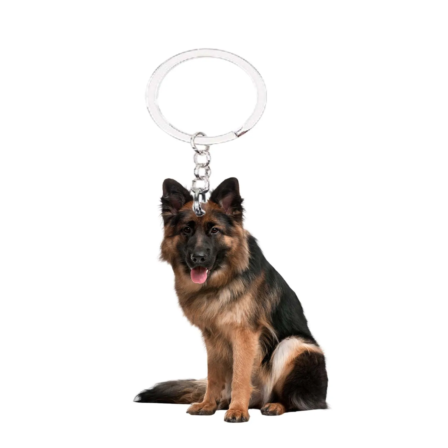 Pet Dog Keychain German Shepherd Dogs Love Animal NOT 3D Flat Lucky Men Cute Charms Drop Gift Women Chain Miss Pets Keyring Xmas | Дом и сад