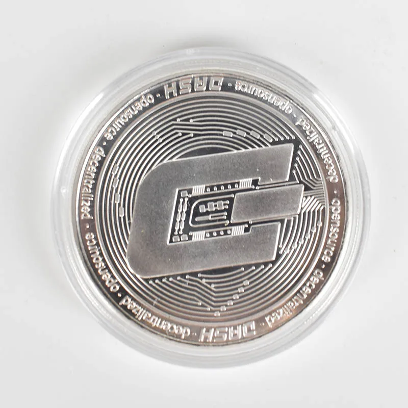 silver dash Позолоченные Биткоин Бит монета пульсация Litecoin эфириум коллекция подарок 40 мм криптовалюта монета металлическая памятная монета - Цвет: silver dash