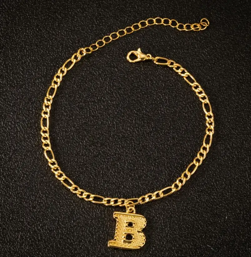 A-Z Initial Anklet Ankle Bracelet on 