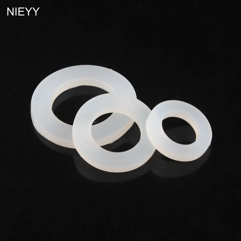 

10pcs 6/8/12/15/20/25/32/40/50mm Silicone Seal Gasket Seal Thicken Spacer O Ring Seal Shower Seal Bellow Tube Faucet Water Seal