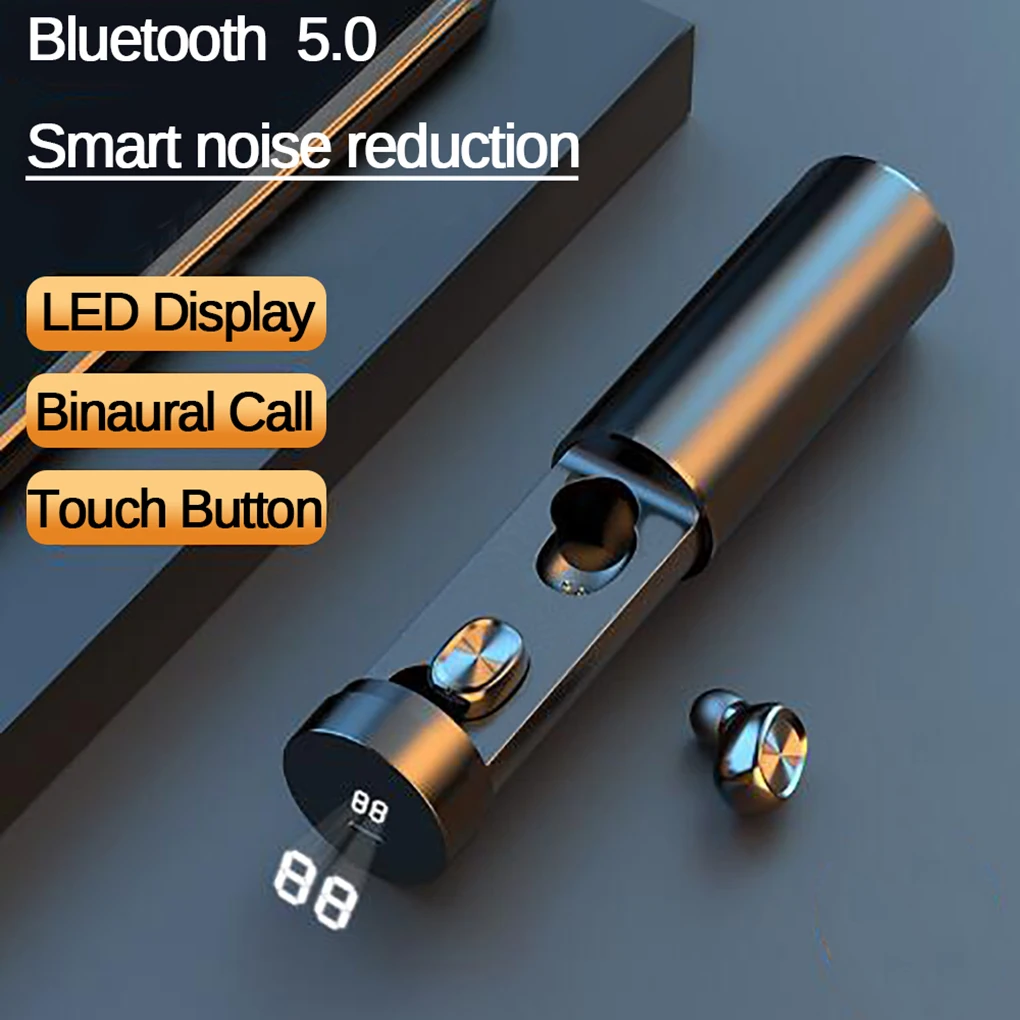 B9 наушники-вкладыши TWS Bluetooth наушники 5 0 Беспроводной 8D Hi-Fi спортивные с