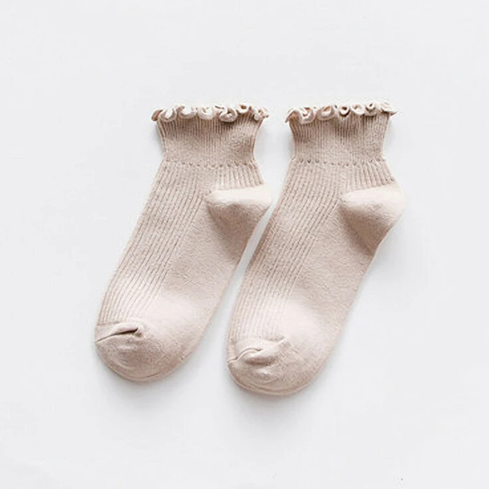 Fashion Women Socks Cute Solid Color Ankle High Casual Warm Breathable Socks BB55