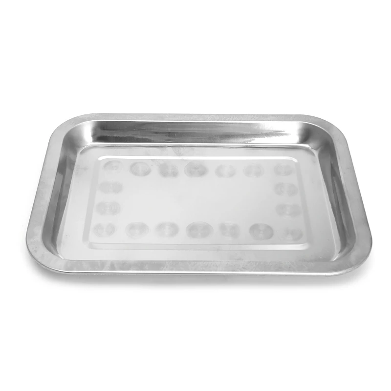 

Stainless Steel Rectangular Plate Barbecue Grilled Fish Tray BBQ Food Container P15F