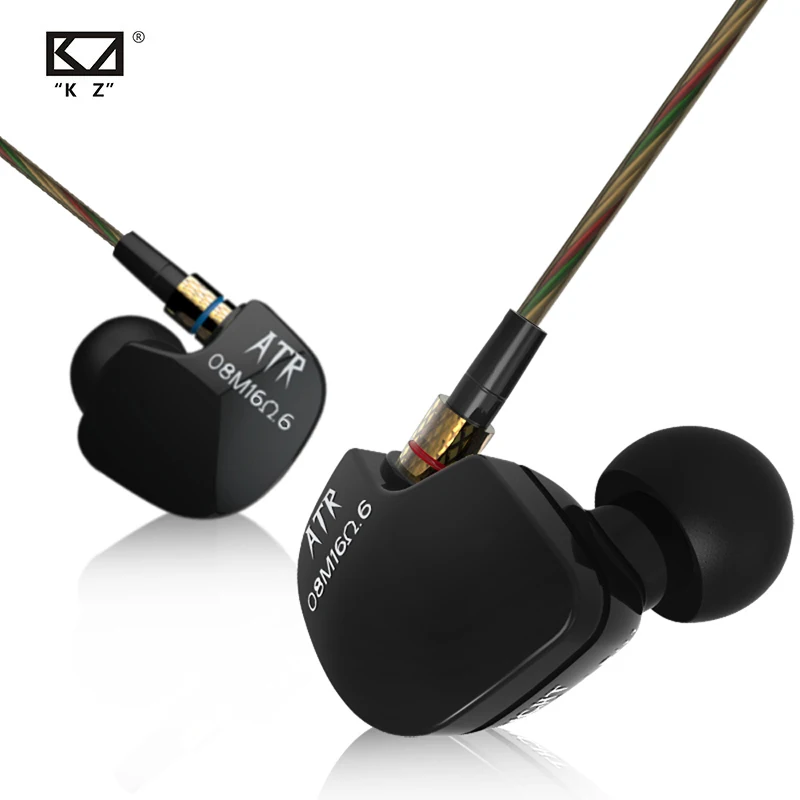 Спортивные наушники KZ ATR HIFI стерео вкладыши 3 5 мм с супербасами медная гарнитура