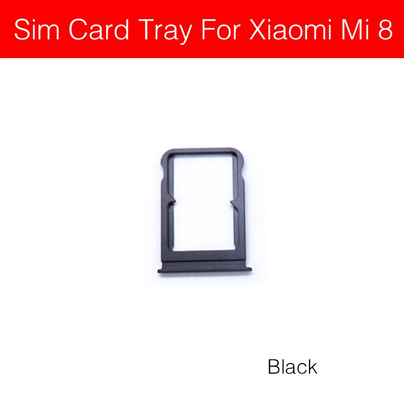 Держатель лотка для sim-карты для Xiaomi mi 8 SE Lite mi 8 Youth mi 8 Youth mi cro SD Reader Адаптер для ремонта карт запасные части - Цвет: Black Mi 8