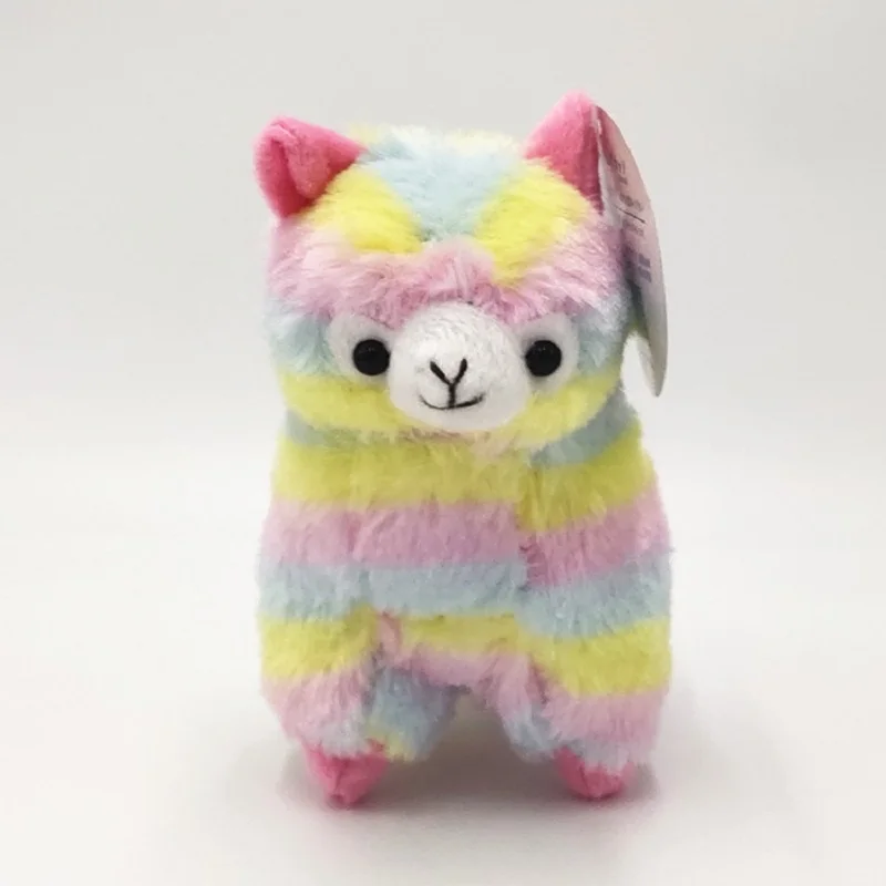 

Cute Doll Striped Rainbow Alpaca Animal Selling Cute Dolls