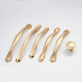 Xipeiyi Furniture Brass Cabinet Door Handles For Kitchen Wardrobe Pulls Simple Modern Drawer Knobs And Handles Hardware 96 128MM