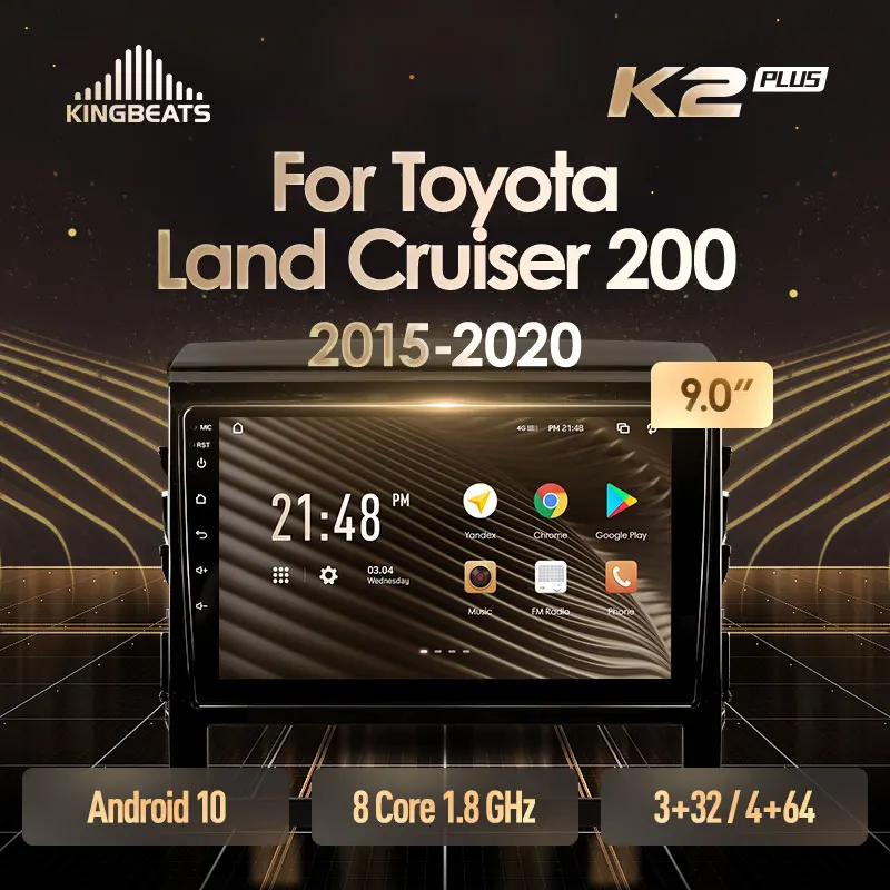 KingBeats штатное головное устройство For Toyota Land Cruiser 200 11 2015 2020 GPS Android 10 автомагнитола