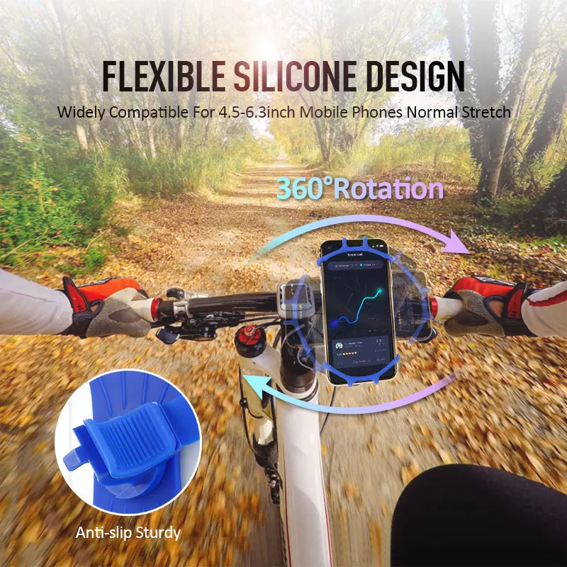 Универсальный велосипедный держатель для телефона для iPhone 11 Pro Max Xiaomi, силиконовая подставка для сотового телефона, мотоциклетная подставка на руль, крепление с gps