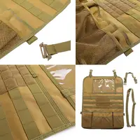 Car Back Seat Organizer MOLLE Storage Pocket Tactical Hanging Cushion Accessories Army Outdoor Seat Cover Pouch