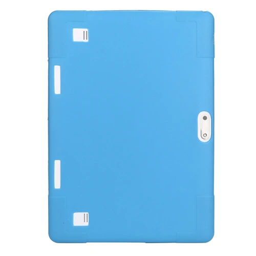 light blue 10," Универсальный мягкий силиконовый чехол для 10 10,1 дюймов Android Tablet PC противоударный сплошной цвет задняя крышка защитный чехол - Цвет: light blue