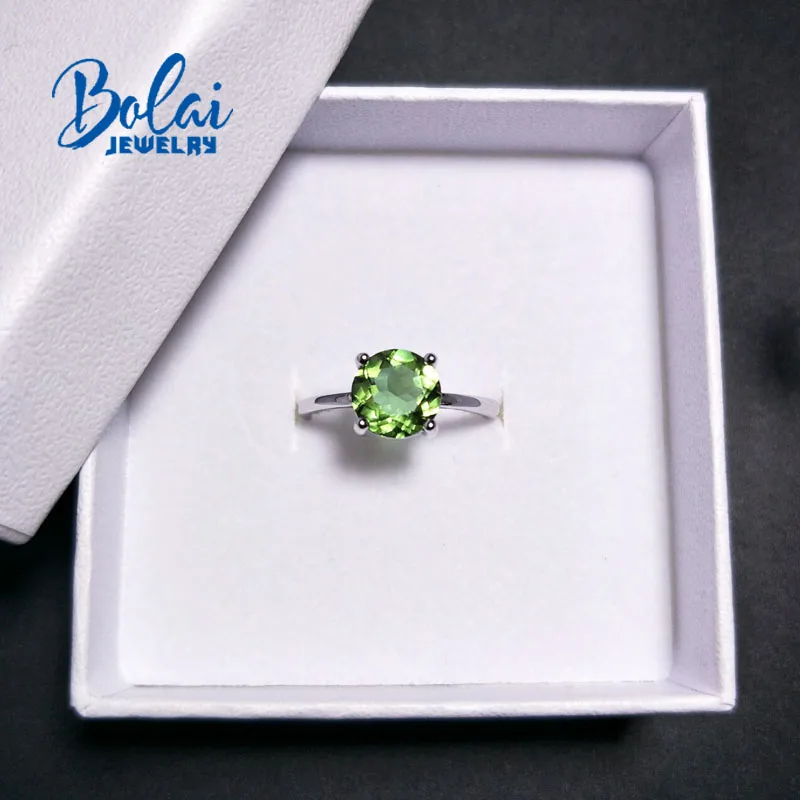 Bolaijewelry, Zultanite кольцо diaspore круглый 8,0 мм серебро 925 пробы, созданное изменение цвета Драгоценный Камень Элегантный дизайн ювелирных изделий