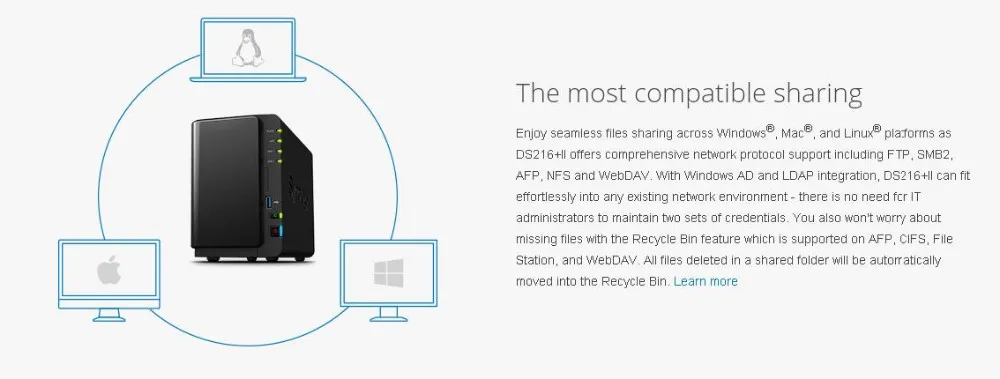 Synology Disk Station NAS DS218+ 2-bay бездисковой Nas сервер Nfs Сетевое хранилище облачным хранилищем 3 года гарантии сервер для хранения