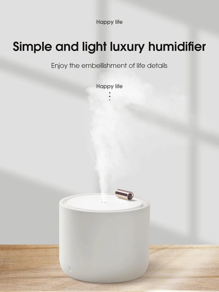 

Mini low noice humiddifier, essential oil diffuser, big tank, inteligent protection and control, warm light, use while sleeping