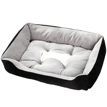 

Practical Warm Pets Beds Sofas with Mats Pillows Winter Autumn Cat Dog Bed House Cotton Soft Breathable Solid Blanket Pets Kenne