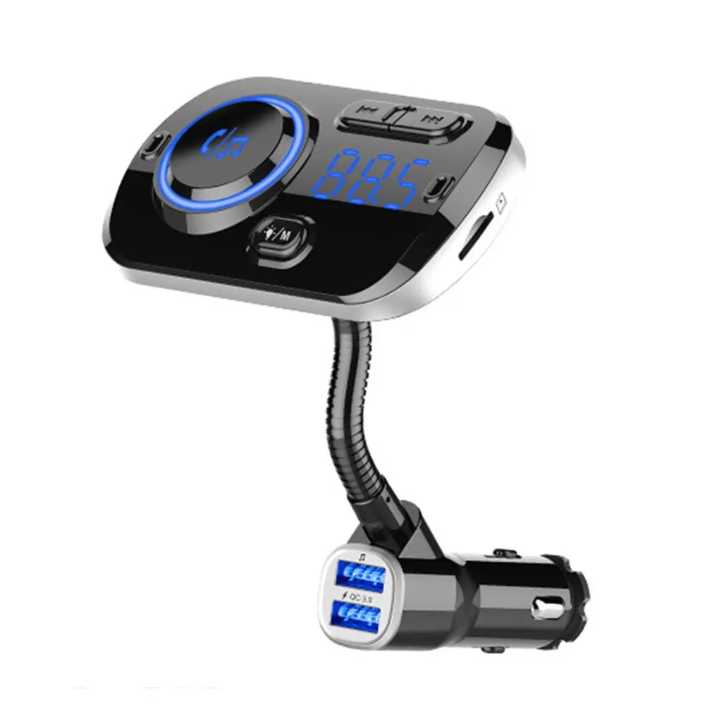 Bluetooth fm-передатчик для громкой связи, автомобильный комплект, беспроводной MP3-плеер 5V1A, USB Автомобильное зарядное устройство, поддержка 2 телефонов, подключение, TF карта