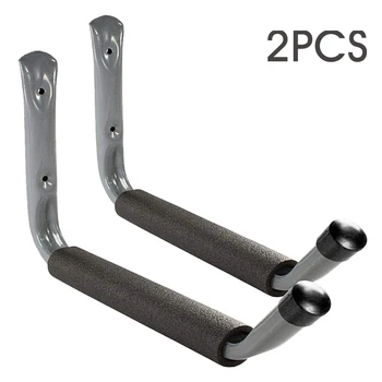 

2pcs Storage With Protection Sleeve Iron Wall Mounted Tool Hanging Utility Home Durable Easy Install Bike Diaplay Garage Hooks