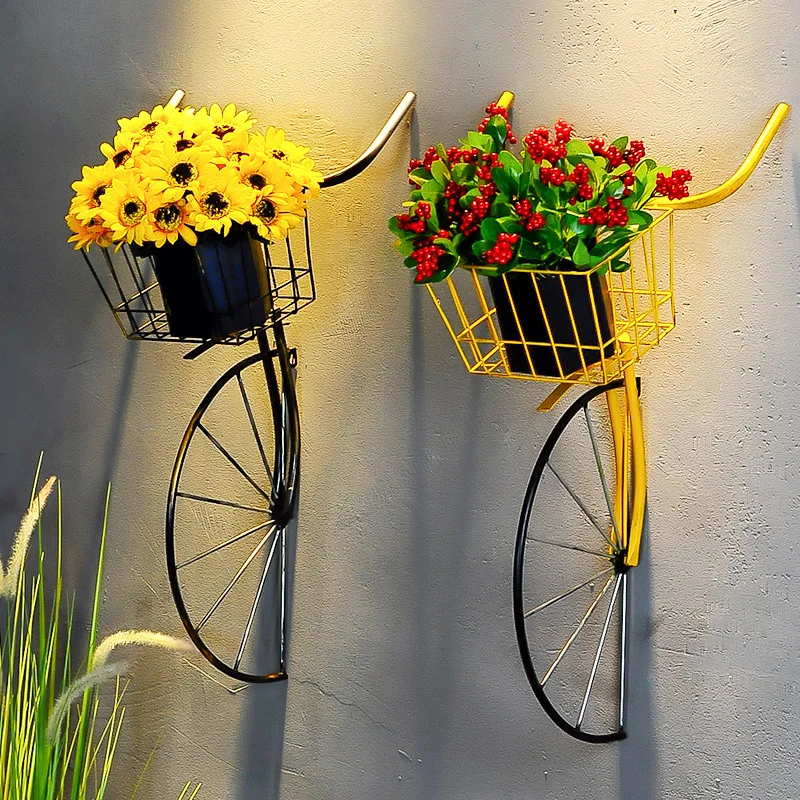 

Retro Creative Wrought Iron Bicycle Head Wall Hanging Bicycle Front Wall Decoration Tea Shop Coffee Shop Bar Wall Decorations