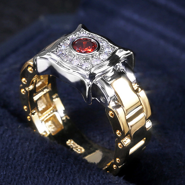 Creative Watch Shaped Ring With Joint Band Fashion Knockle Midi Rings Man Fashion Men Accessories Factory Wholesale