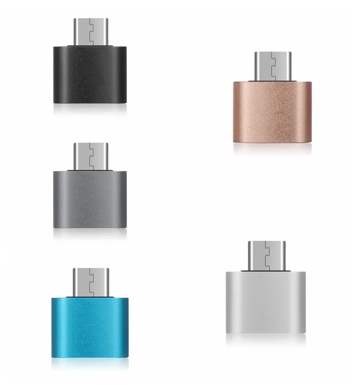 1 шт. USB-C 3,1 type C к USB 3,0 OTG металлический цветной конвертер адаптер «Папа-мама» для Android аксессуары для смартфонов