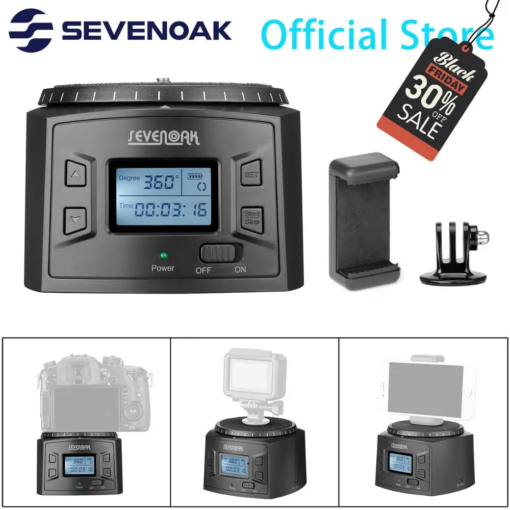 Sevenoak SK-EBH2000 Электронный Профессиональный мяч панорамная головка таймлапс штатив монопод для iPhone 8 экшн Камера DSLR Камера видеокамера