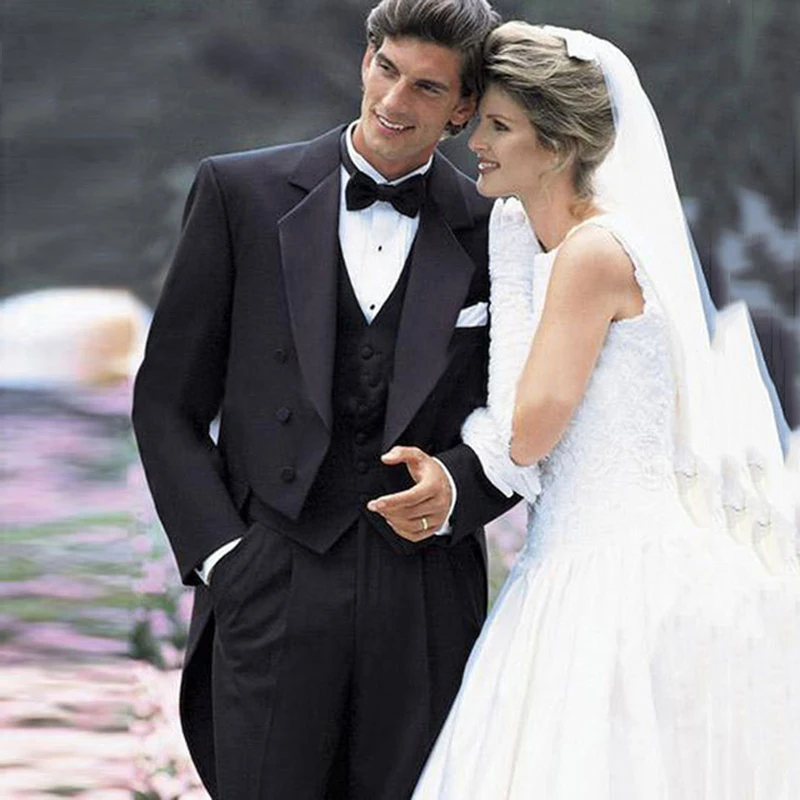 Trajes de hombre negros para trajes de boda abrigo de novia novio, приталенный формальный костюм esmoquin trajes Homme mejor hombre Grade