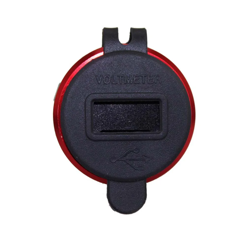 Автомобильное зарядное устройство с 2 USB QC 3,0 алюминиевое автомобильное зарядное устройство для мотоцикла и лодки светодиодный вольтметр для телефона и планшета