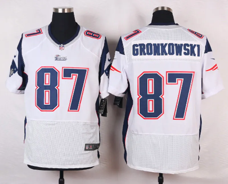 Темно-серый Stitiched, New England, Tom Brady, Rob Gronkowski, Julian Edelman, Jamie Collins, Danny Amendola Jersey - Цвет: Темно-серый