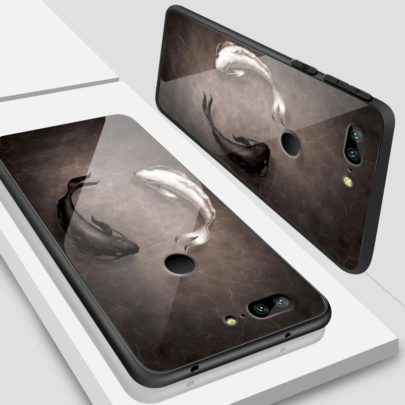 W355 Для OnePlus 3 3t 5 5, 6 комплектов/партия, размер 6T 7 7 Pro закаленное стекло чехол для Samsung Galaxy S8 S9 S10 плюс бампер противоударный роспись киска Coque - Цвет: W355