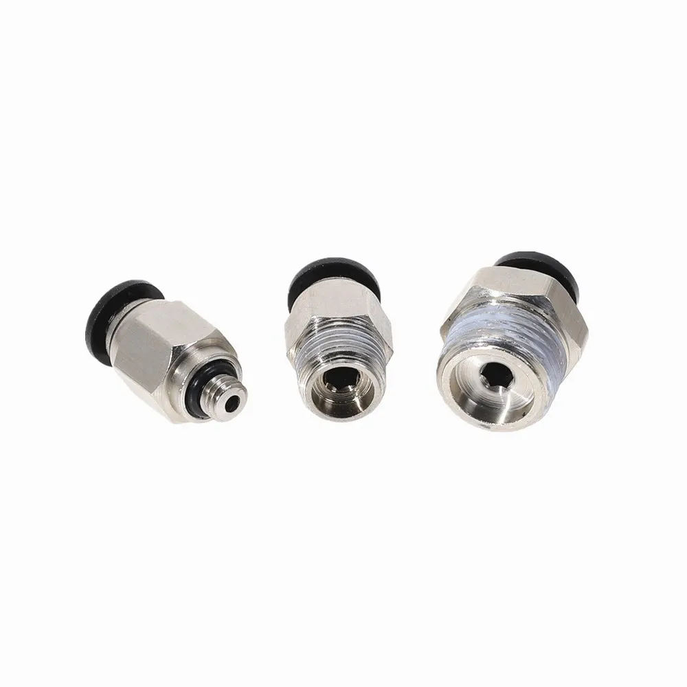 10 шт. PC4-M5 M6 01 02 03 пневматические фитинги PC4 Мужская резьба-M5 M6 1/8 1/4 3/8 к трубке push air трубка прямое соединение 4 мм