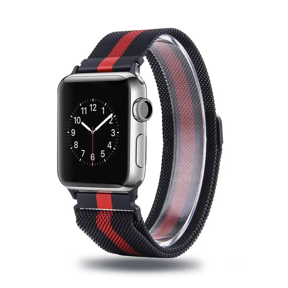 Ремешки для Apple Watch, Миланская петля, ремешок из нержавеющей стали, магнитная застежка, замена для iWatch серии 5/4/3/2
