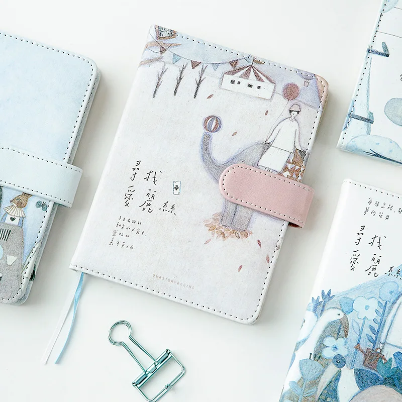 A6 креативный ПУ блокнот бумажный планировщик Bullet Journal Agenda школьный дневник записная книжка с магнитной пряжкой A6 Блокнот Дневник Книга