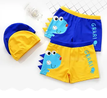 

1-10T Dinosaur Boy's Swimsuit With Cap Baby Swimwear Swimming Shorts Child Bathing Suit Swimwear Swimming Pants Kids Swim Trunk