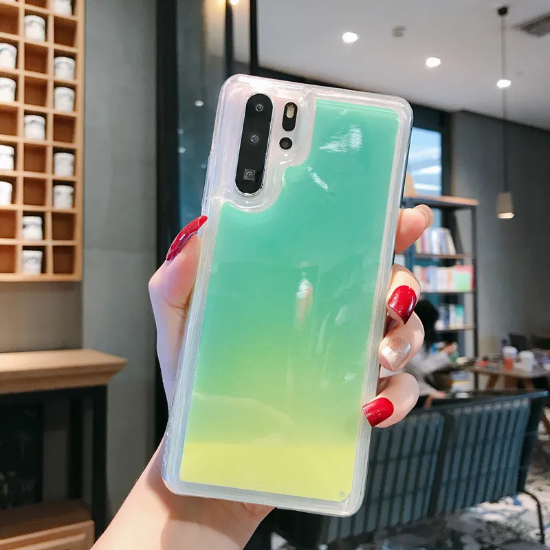 as photo Индивидуальный Жидкий чехол для huawei P30 P30 Pro блестящий чехол на заказ силиконовый для huawei P30 Lite чехол Quicksand - Цвет: as photo