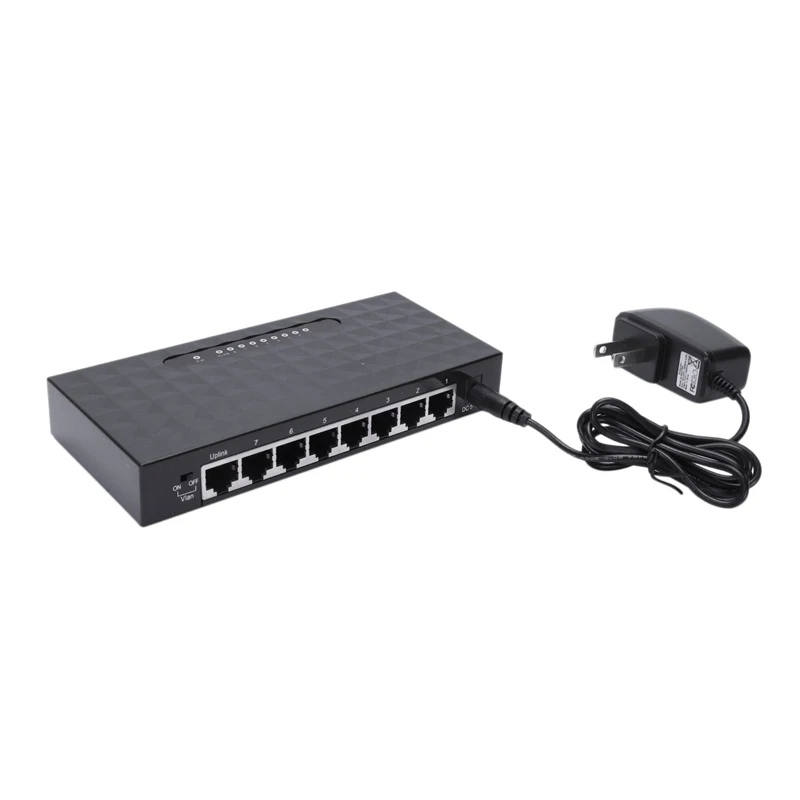 IG-8-Port гигабитный коммутатор концентратор Lan 10/100/1000 Мбит/с полный дуплекс Gigabit Ethernet Настольный сетевой переключатель(штепсельная вилка стандарта США