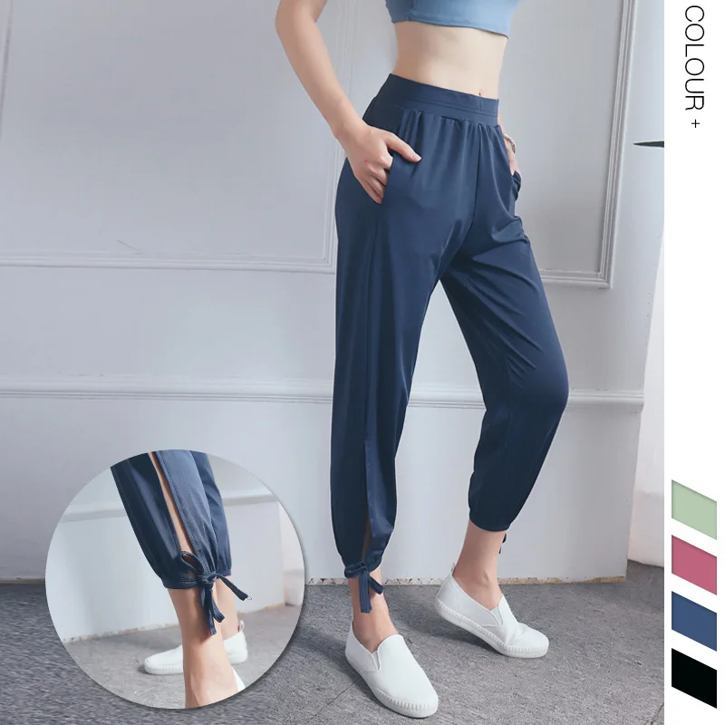 HOUZHOU/женские спортивные штаны для бега, свободные повседневные штаны-шаровары в стиле хиппи, женские брюки с эластичной резинкой на талии