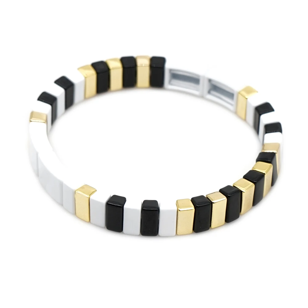 Shinus бусины браслет для женщин сплав эмаль плитка браслеты Pulsera Mujer Лето Пляж мода ювелирные изделия укладки настроить