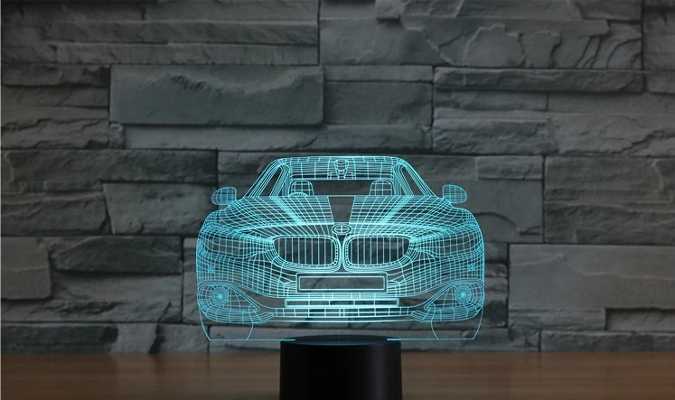 [Seven Neon] игрушечный автомобиль автобус винтажный автомобиль акриловая 7 цветов Настольная лампа 3D лампа Новинка Светодиодный Ночник светильник Сокол миллениума светильник