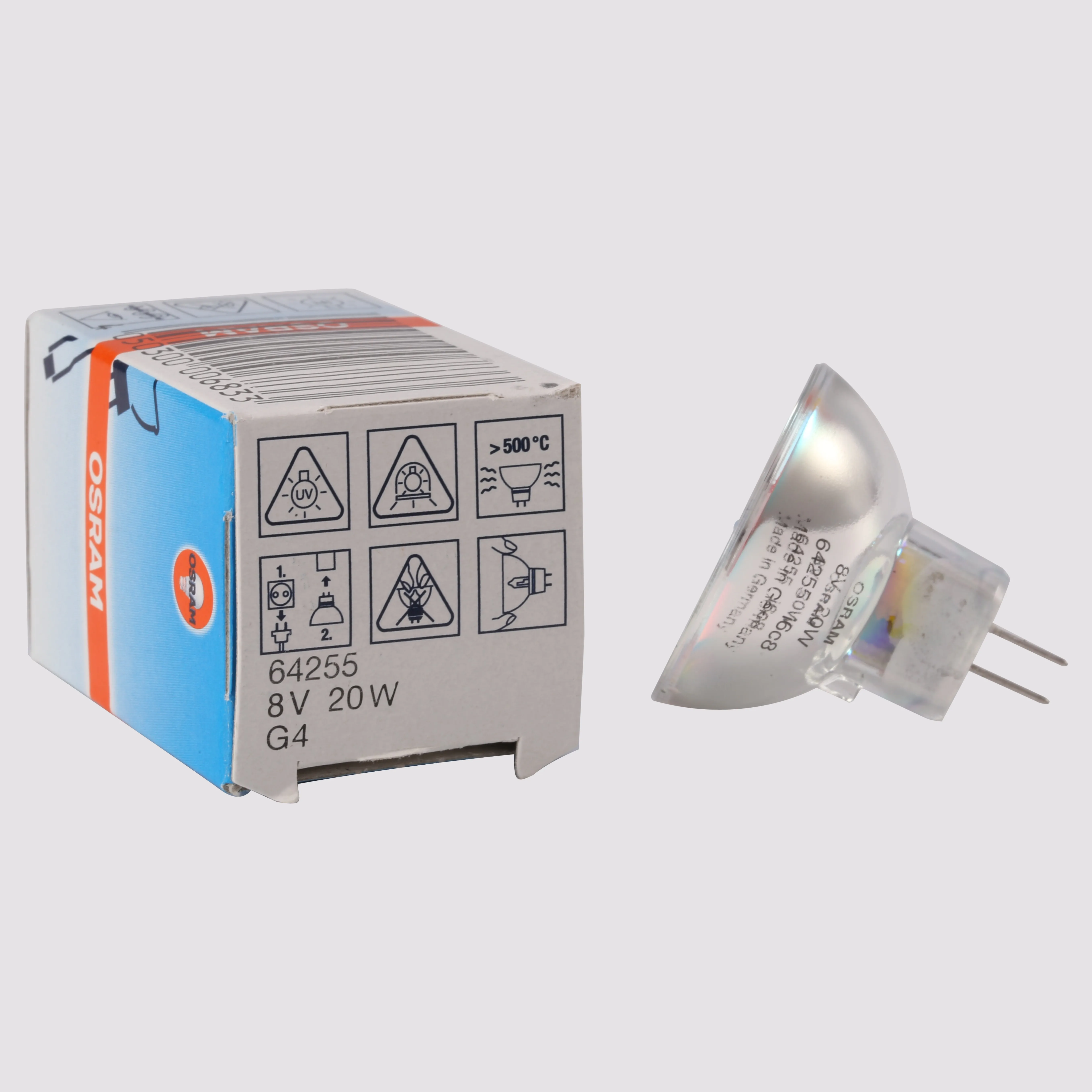 Для OSRAM 64255 8V 20W немецкая проекционная лампа 8V20W G4 галогенная лампа Микроскоп