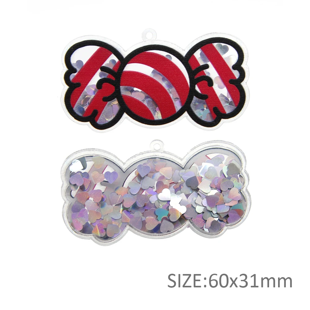 David accessories 25pcs/lot Fruit Unicorn Quicksand Acrylic Wedding Party Decoration Sewing DIY Bow Shakers Material,25Yc8119