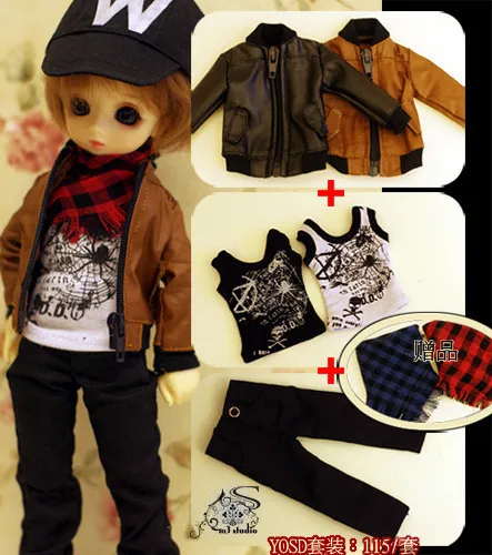 1/6 1/4 1/3 BJD наряды кукла куртка+ жилет+ брюки костюм Одежда Аксессуары для BJD/SD SD17, не включает в себя куклы, обувь, парик и другие