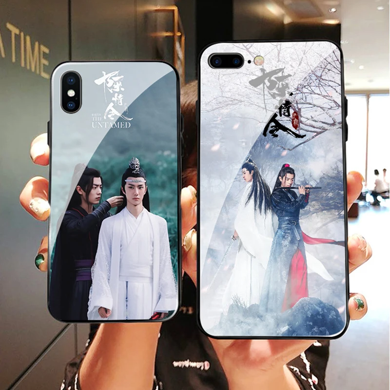 Wei WuXian Lan WangJi CHEN QING LING защитный чехол для телефона из закаленного стекла Xiao Zhan Wang Yibo